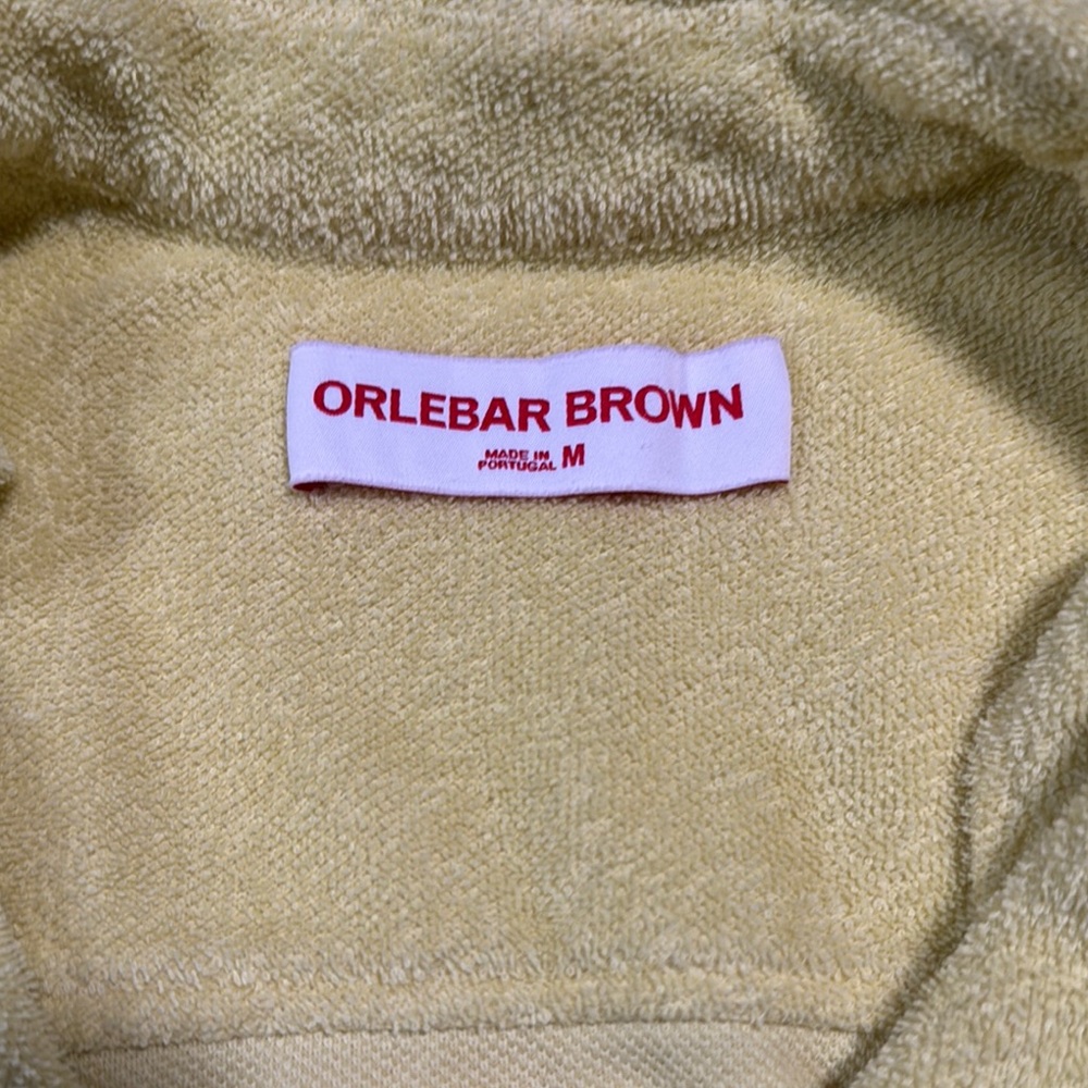 Orlebar Brown Yellow Howell Toweling Button Down Shirt - Picture 7 of 10